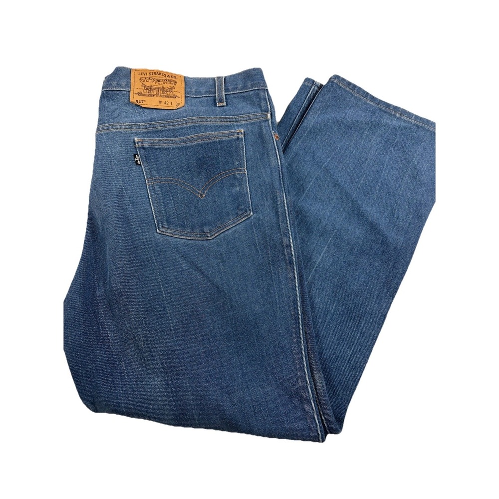Vintage Levis 517 Jeans‎ Mens 42x32 Blue Bootcut Denim Measured 38x29